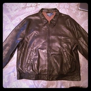 Polo Ralph Lauren Black Leather Jacket